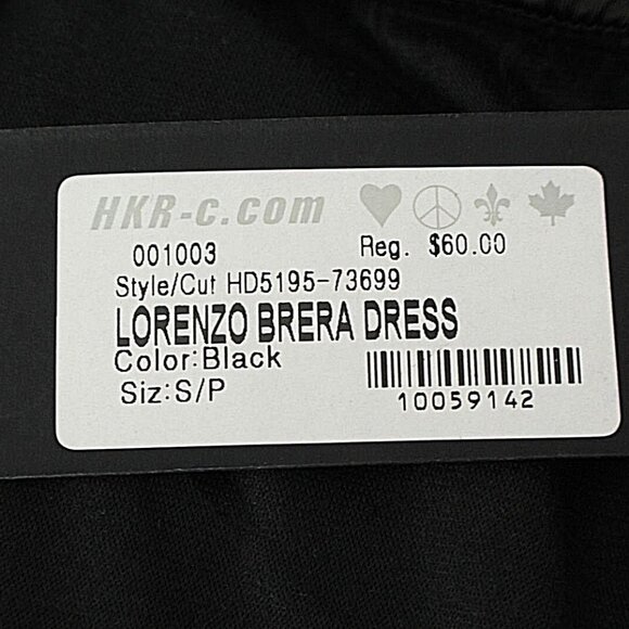 HKR $60 Sz S Black Ruched Silver Necklace Halter Poly Spandex Sexy Dress - Picture 4 of 6